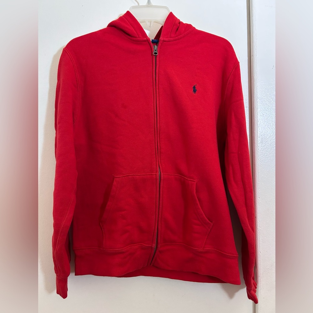 Ralph Lauren Polo Fleece Lined Hoodie 100% Cotton Sweatshirt Boy Kids XL 18/20